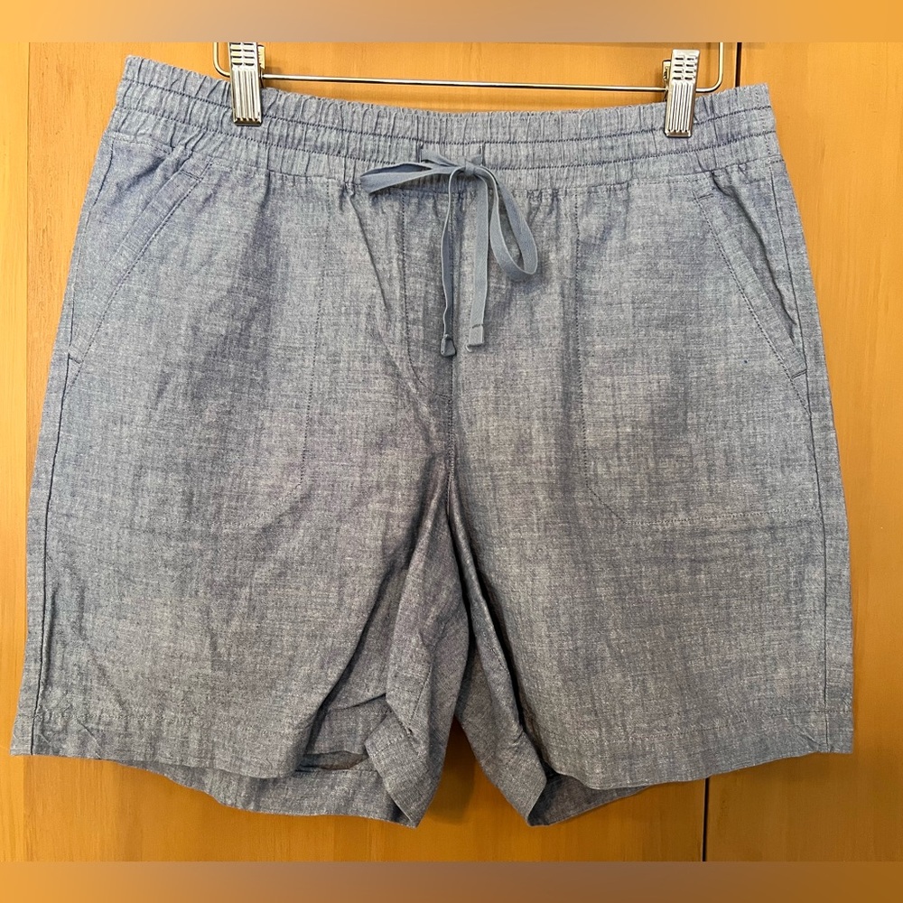 Talbots chambray blue washed shorts, medium